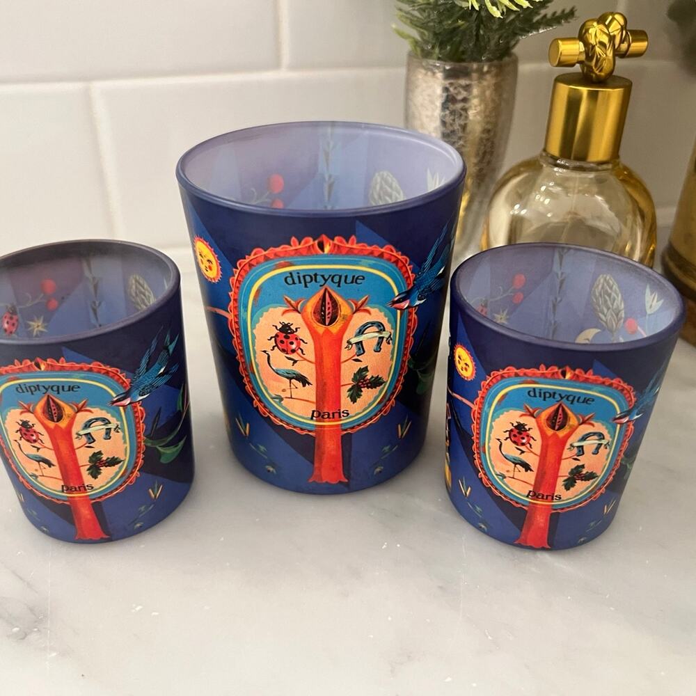 Empty Diptyque jars holiday